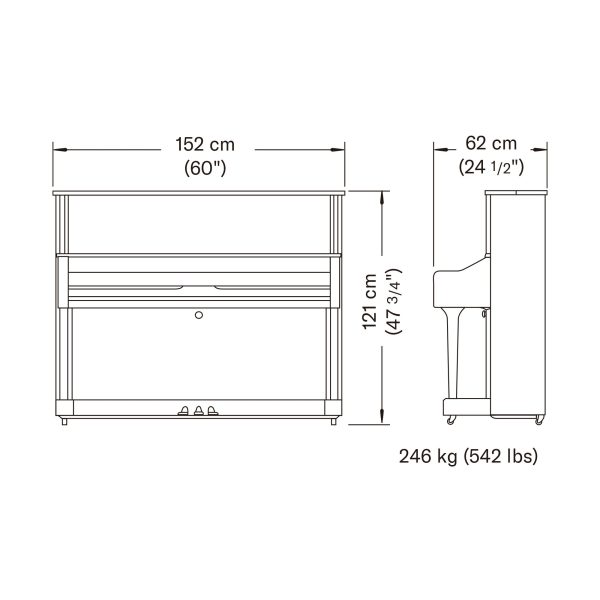 PIANO VERTICAL YAMAHA U1JPE - Imagen 2